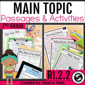 Second grade passages and activities for teaching main topic and key details with comprehension practice.