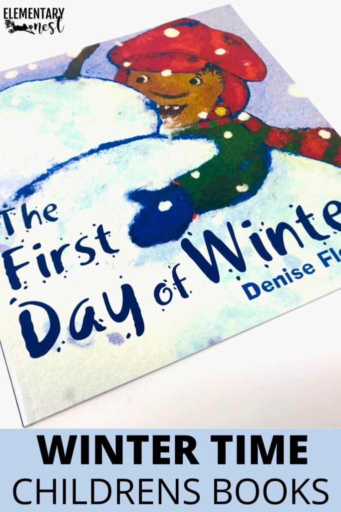 The First Day of Winter by Denise Fleming, a colorful picture book celebrating the start of the winter season.