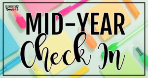 Colorful sticky notes and pens arranged on a desk with the text Mid Year Check In across the center.