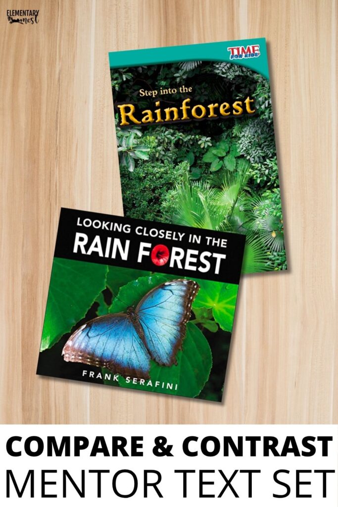 compare and contrast nonfiction rainforest informational texts mentor books