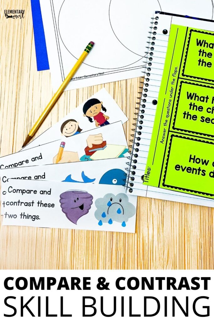 compare and contrast activity worksheets and graphic organizers for elementary reading skill building